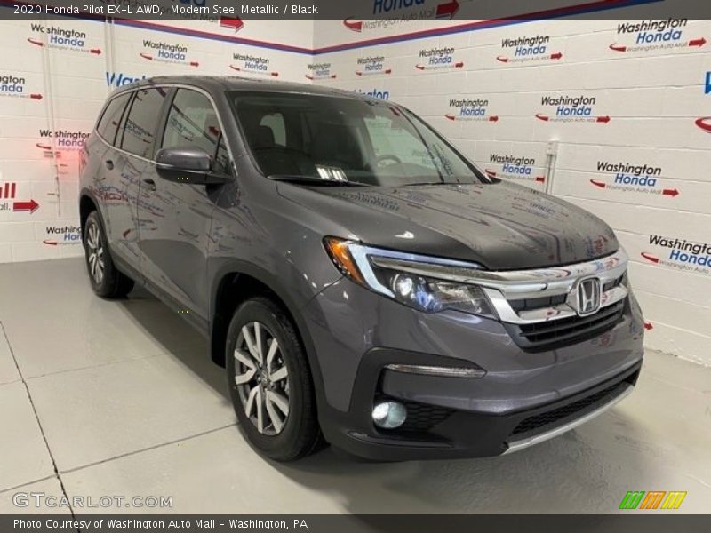 Modern Steel Metallic / Black 2020 Honda Pilot EX-L AWD
