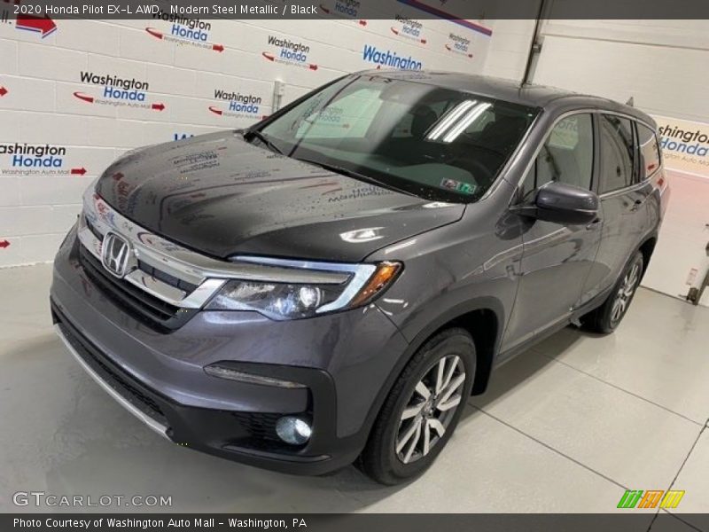 Modern Steel Metallic / Black 2020 Honda Pilot EX-L AWD