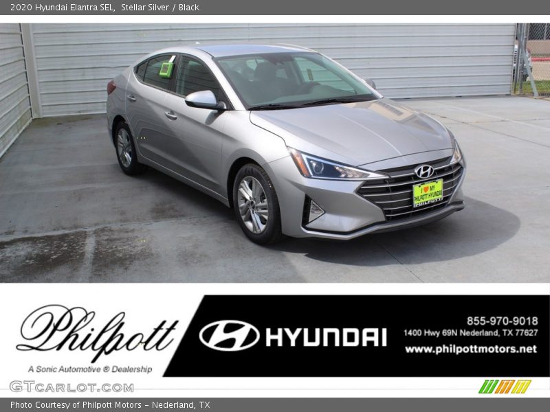 Stellar Silver / Black 2020 Hyundai Elantra SEL