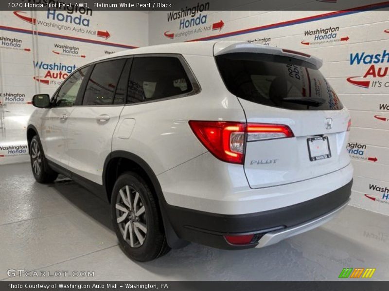 Platinum White Pearl / Black 2020 Honda Pilot EX-L AWD