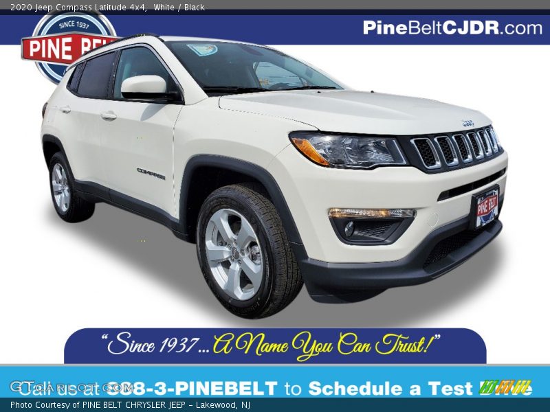 White / Black 2020 Jeep Compass Latitude 4x4