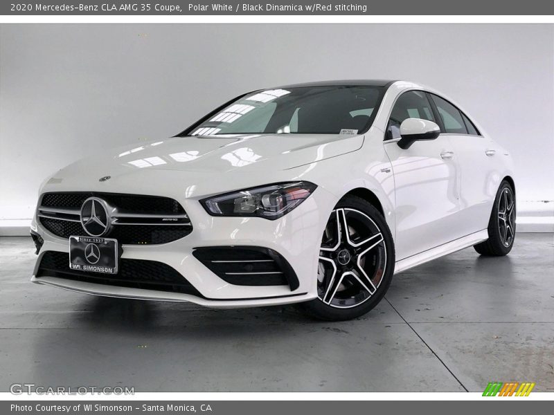 Polar White / Black Dinamica w/Red stitching 2020 Mercedes-Benz CLA AMG 35 Coupe
