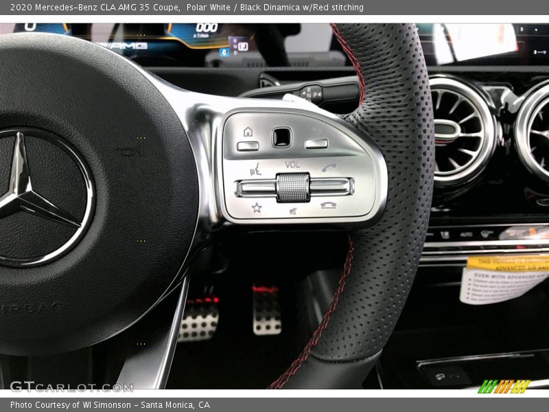 Polar White / Black Dinamica w/Red stitching 2020 Mercedes-Benz CLA AMG 35 Coupe