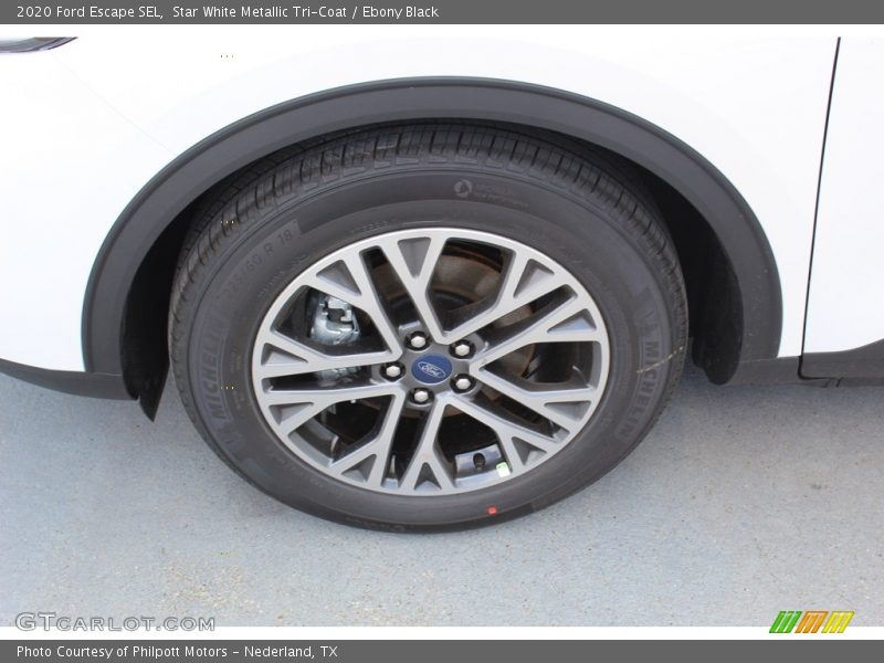 Star White Metallic Tri-Coat / Ebony Black 2020 Ford Escape SEL