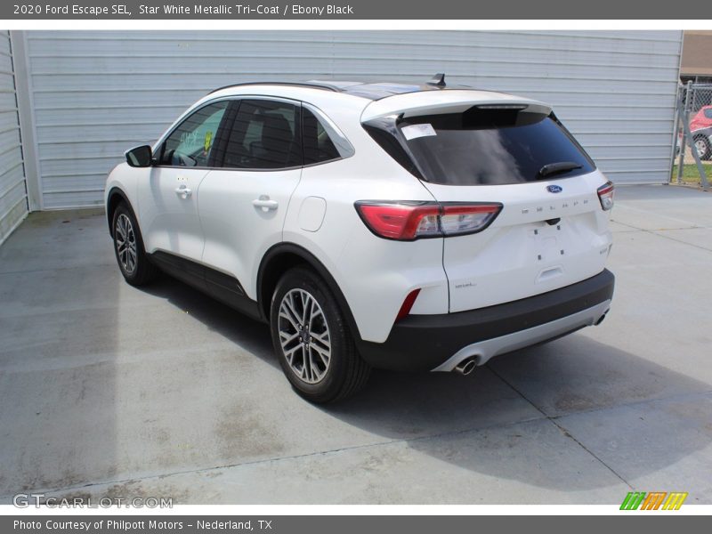 Star White Metallic Tri-Coat / Ebony Black 2020 Ford Escape SEL