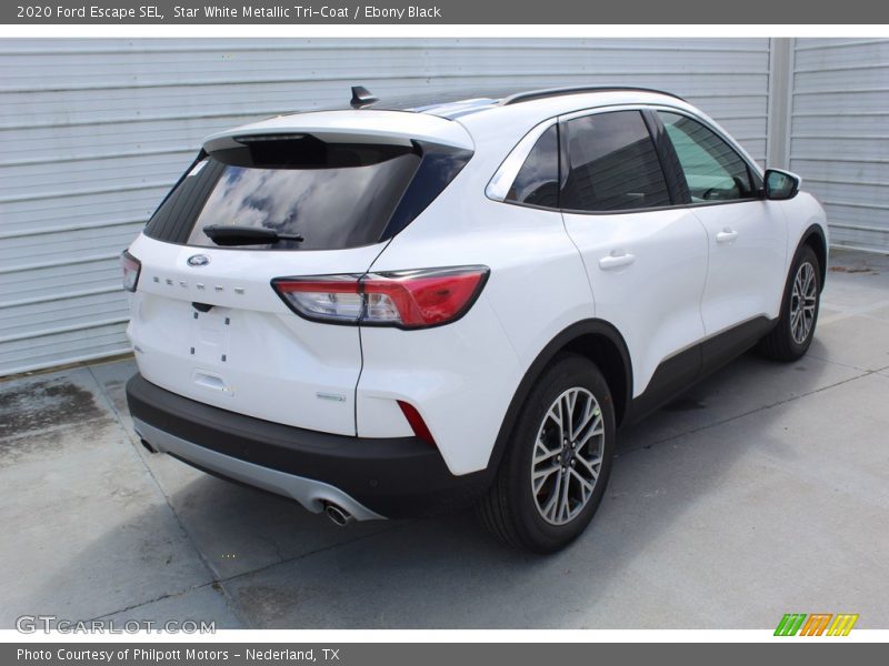 Star White Metallic Tri-Coat / Ebony Black 2020 Ford Escape SEL