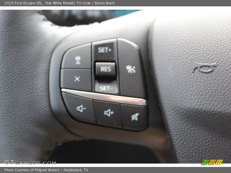 Star White Metallic Tri-Coat / Ebony Black 2020 Ford Escape SEL