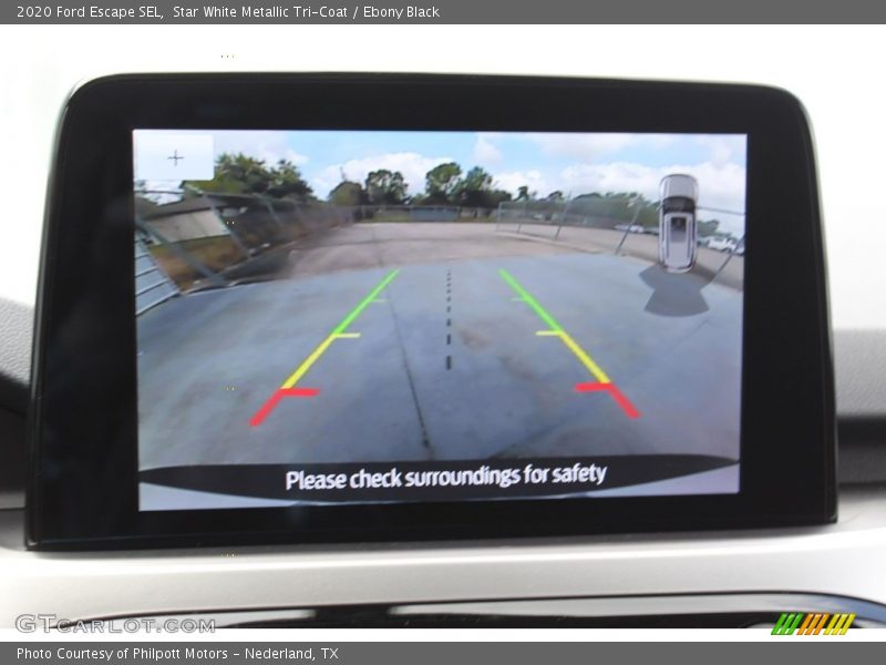 Star White Metallic Tri-Coat / Ebony Black 2020 Ford Escape SEL