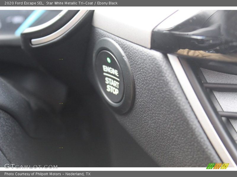 Star White Metallic Tri-Coat / Ebony Black 2020 Ford Escape SEL
