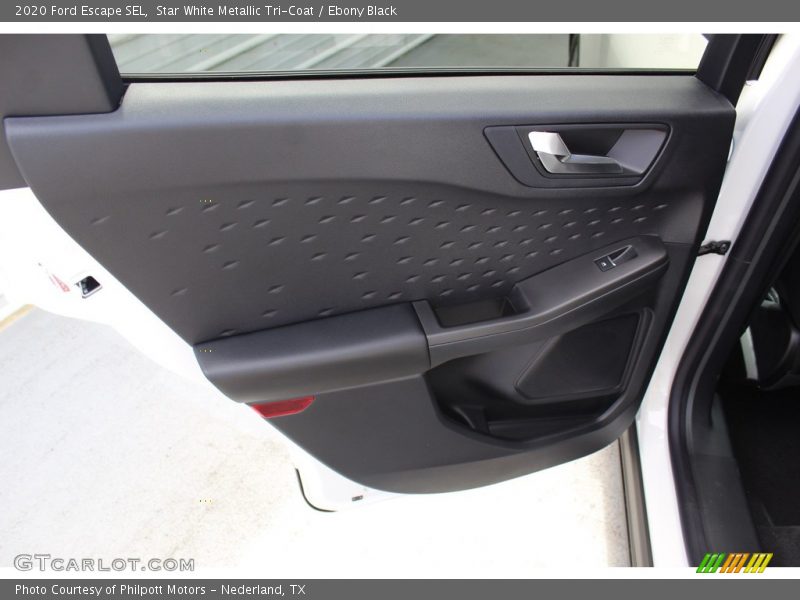 Star White Metallic Tri-Coat / Ebony Black 2020 Ford Escape SEL