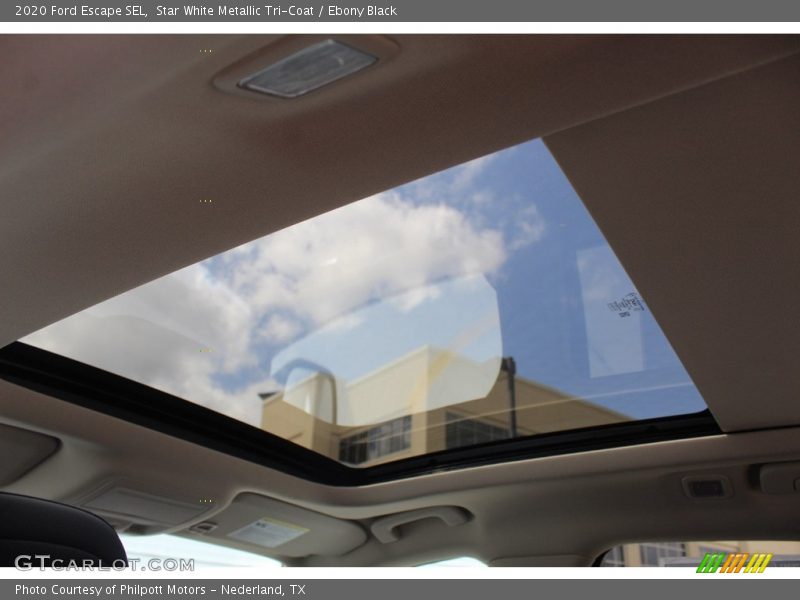 Star White Metallic Tri-Coat / Ebony Black 2020 Ford Escape SEL