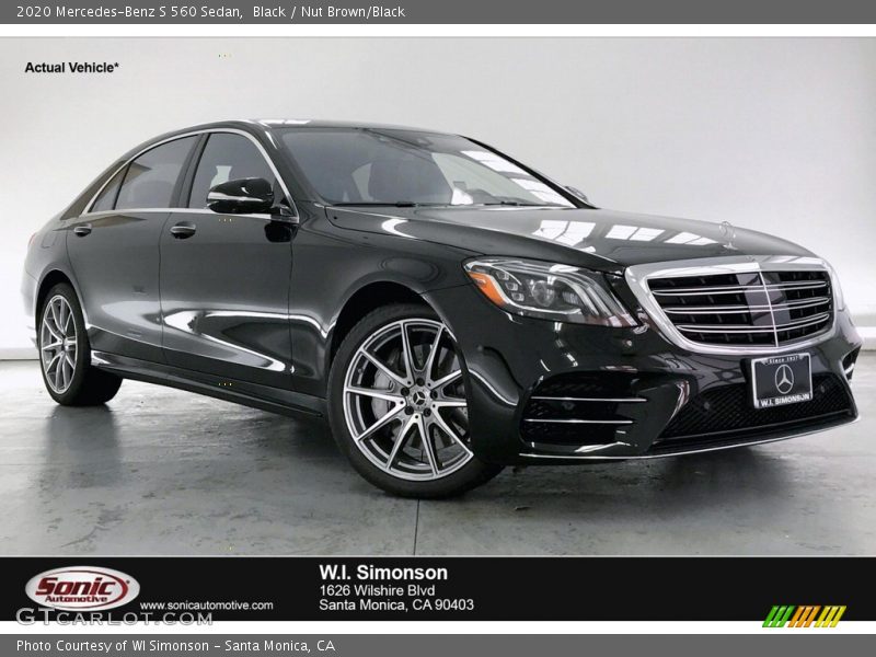 Black / Nut Brown/Black 2020 Mercedes-Benz S 560 Sedan