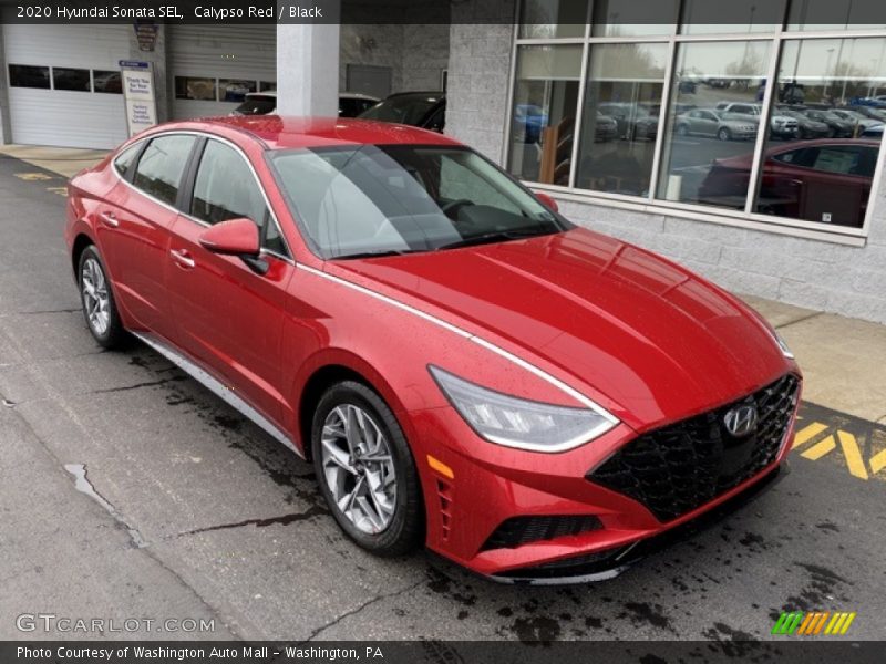 Calypso Red / Black 2020 Hyundai Sonata SEL