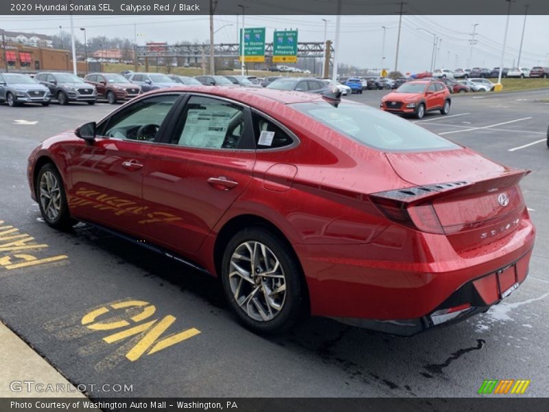 Calypso Red / Black 2020 Hyundai Sonata SEL