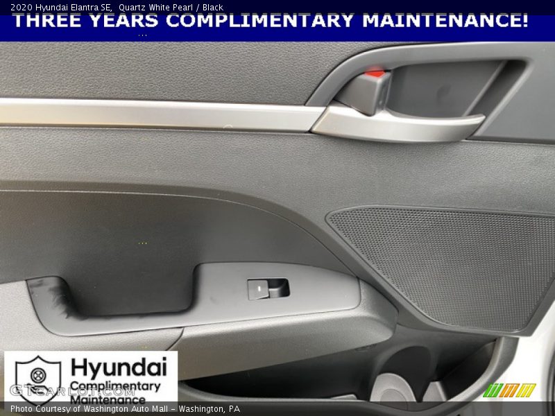 Quartz White Pearl / Black 2020 Hyundai Elantra SE