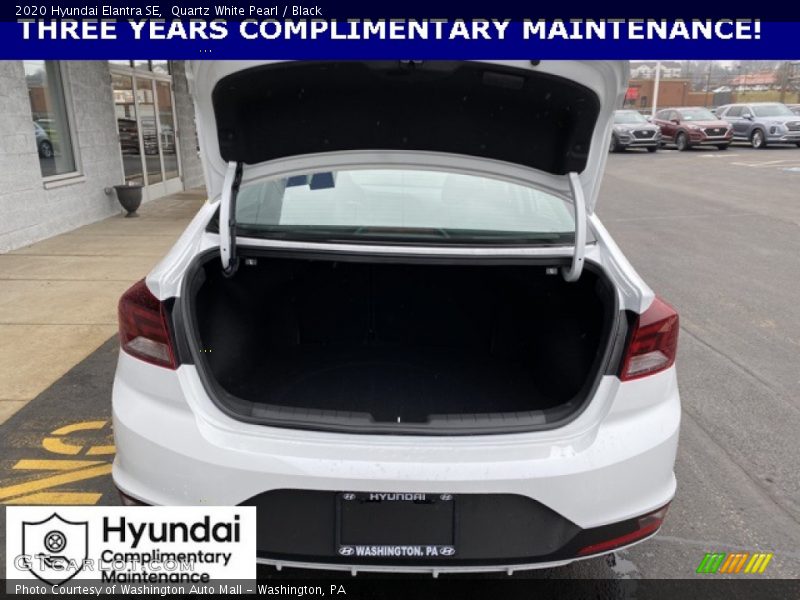 Quartz White Pearl / Black 2020 Hyundai Elantra SE