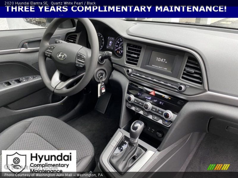 Quartz White Pearl / Black 2020 Hyundai Elantra SE