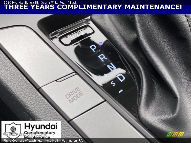 Quartz White Pearl / Black 2020 Hyundai Elantra SE