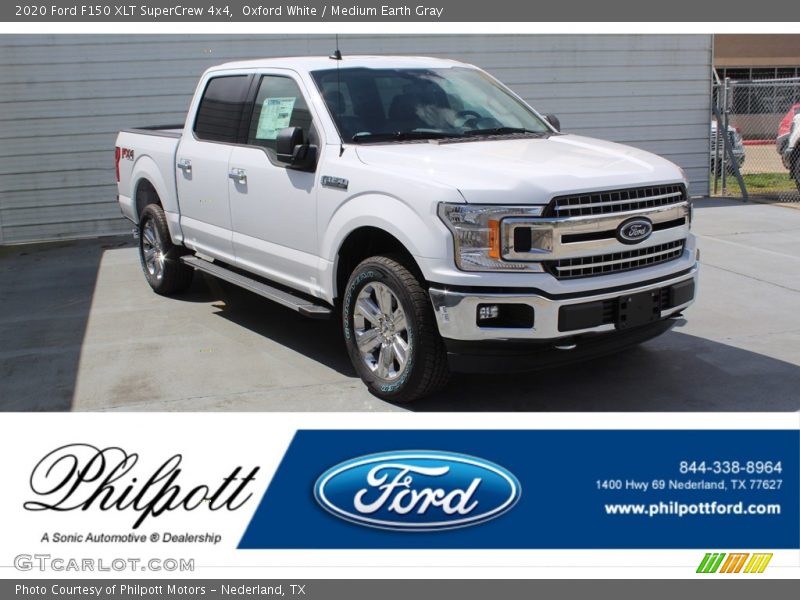 Oxford White / Medium Earth Gray 2020 Ford F150 XLT SuperCrew 4x4