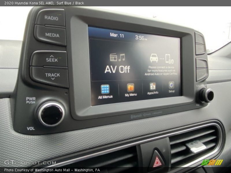 Controls of 2020 Kona SEL AWD