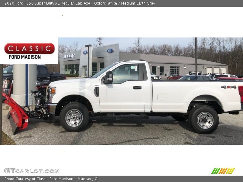 Oxford White / Medium Earth Gray 2020 Ford F350 Super Duty XL Regular Cab 4x4