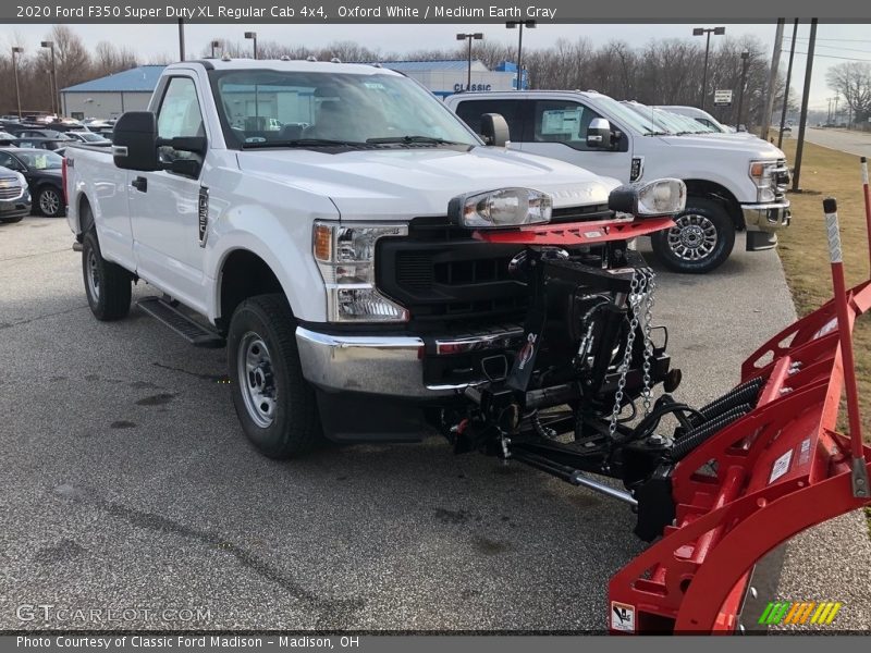 Oxford White / Medium Earth Gray 2020 Ford F350 Super Duty XL Regular Cab 4x4