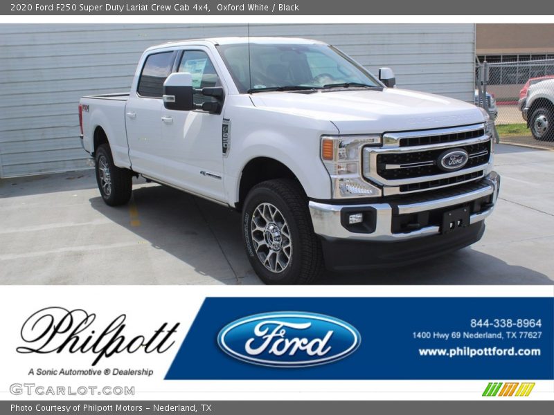 Oxford White / Black 2020 Ford F250 Super Duty Lariat Crew Cab 4x4