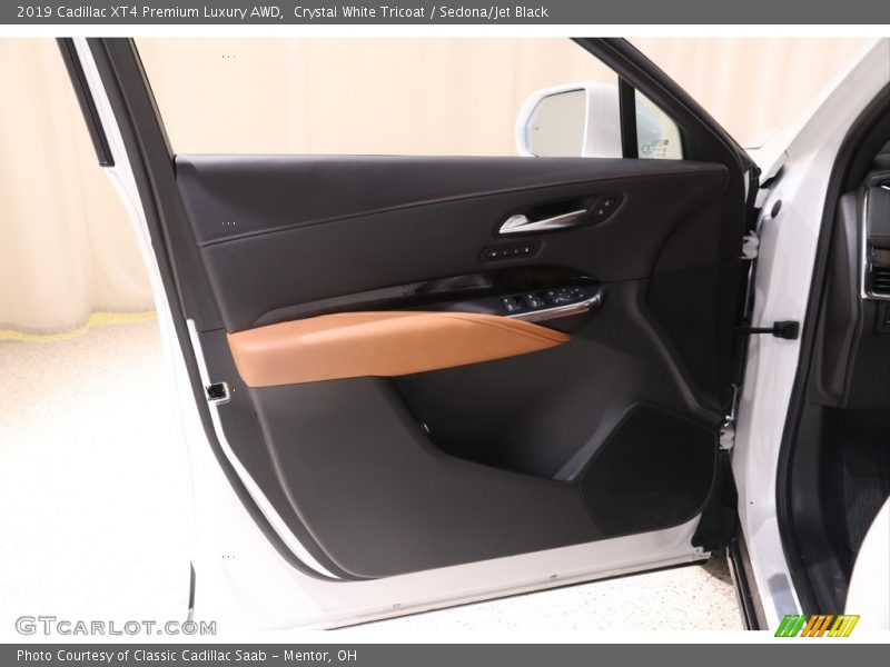 Crystal White Tricoat / Sedona/Jet Black 2019 Cadillac XT4 Premium Luxury AWD