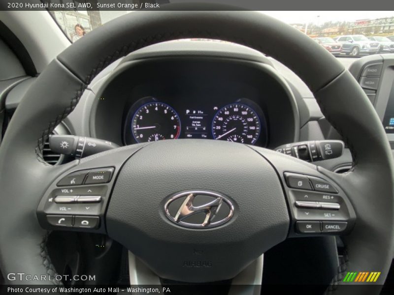 Sunset Orange / Black 2020 Hyundai Kona SEL AWD