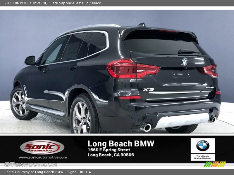 Black Sapphire Metallic / Black 2020 BMW X3 sDrive30i