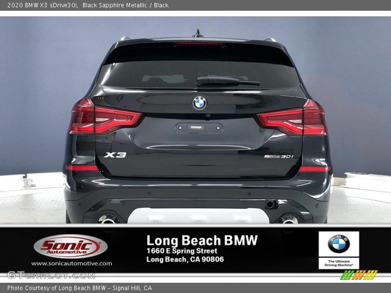 Black Sapphire Metallic / Black 2020 BMW X3 sDrive30i