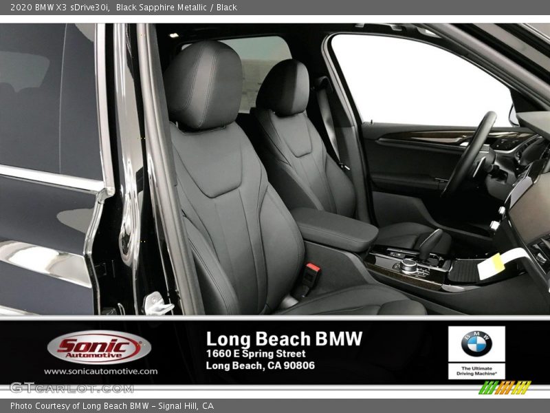Black Sapphire Metallic / Black 2020 BMW X3 sDrive30i