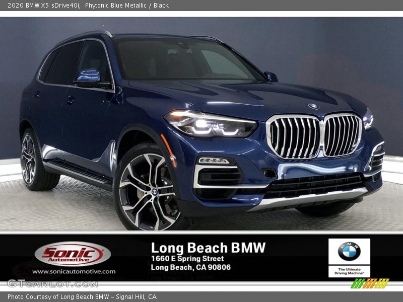 Phytonic Blue Metallic / Black 2020 BMW X5 sDrive40i