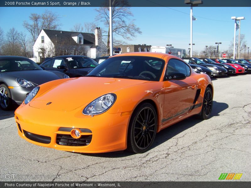 Orange / Black 2008 Porsche Cayman S Sport