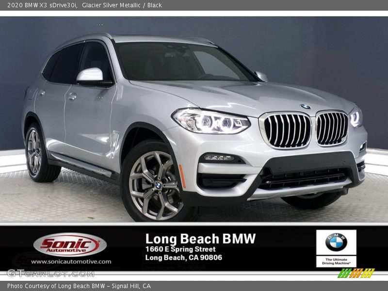 Glacier Silver Metallic / Black 2020 BMW X3 sDrive30i