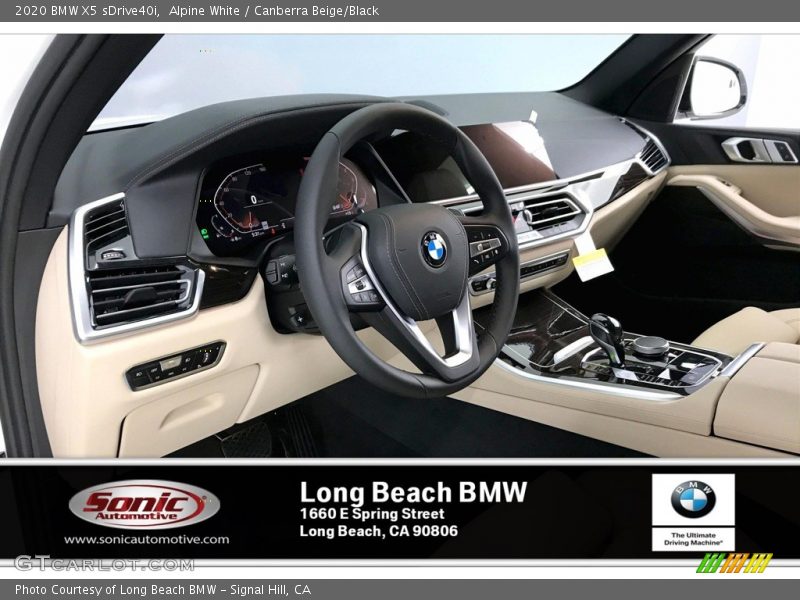 Alpine White / Canberra Beige/Black 2020 BMW X5 sDrive40i