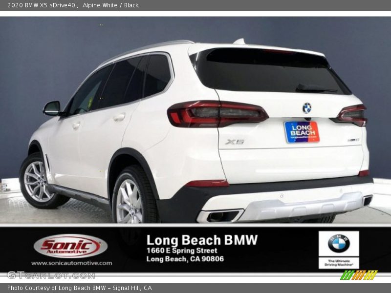 Alpine White / Black 2020 BMW X5 sDrive40i