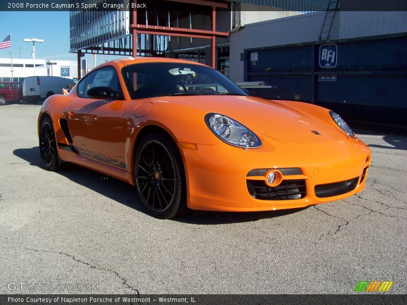 Orange / Black 2008 Porsche Cayman S Sport