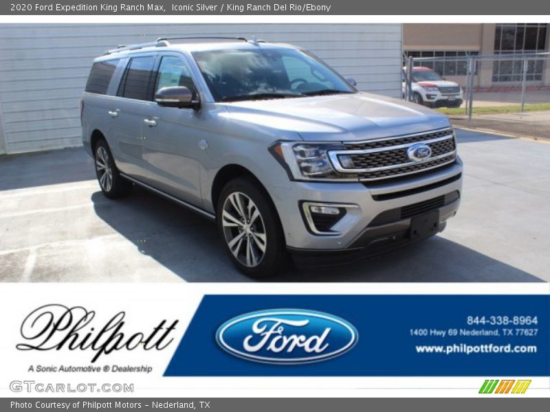 Iconic Silver / King Ranch Del Rio/Ebony 2020 Ford Expedition King Ranch Max