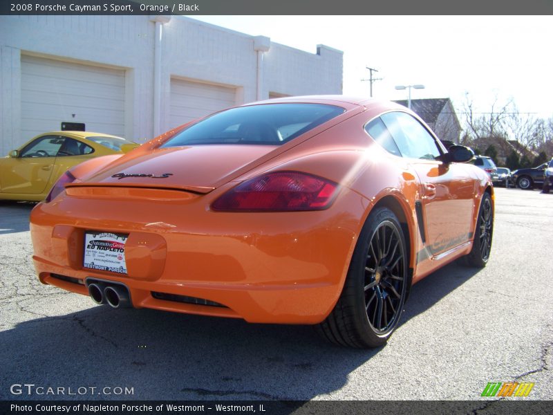 Orange / Black 2008 Porsche Cayman S Sport