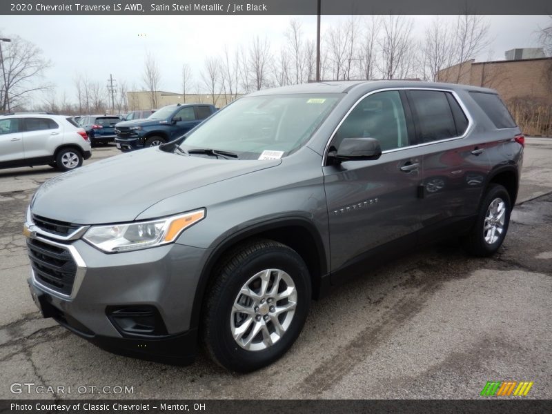 Satin Steel Metallic / Jet Black 2020 Chevrolet Traverse LS AWD