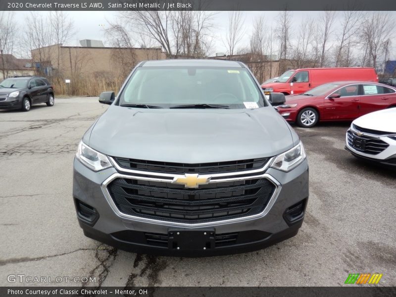 Satin Steel Metallic / Jet Black 2020 Chevrolet Traverse LS AWD