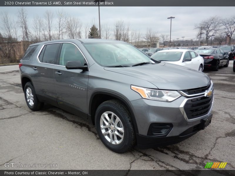 Satin Steel Metallic / Jet Black 2020 Chevrolet Traverse LS AWD