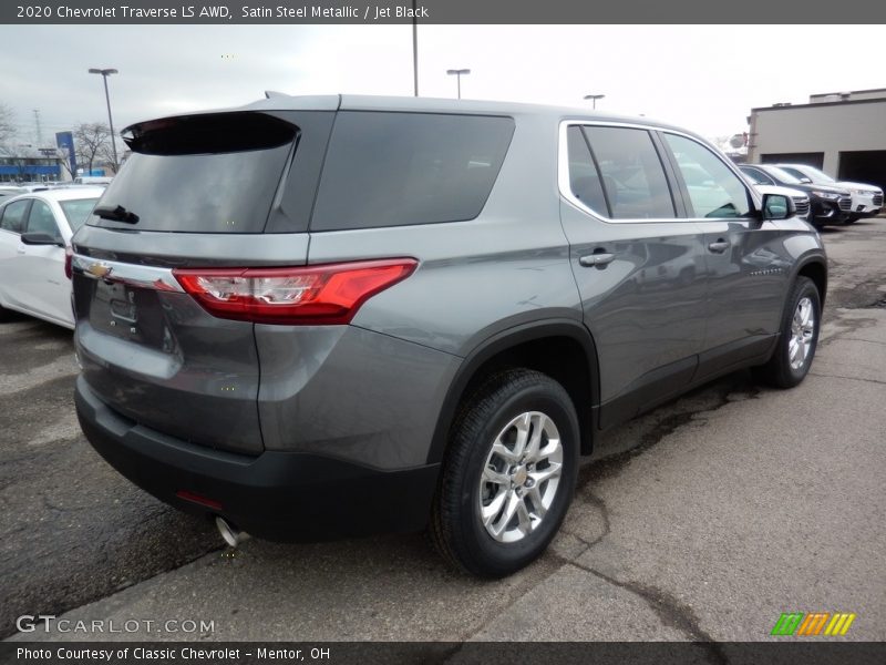 Satin Steel Metallic / Jet Black 2020 Chevrolet Traverse LS AWD