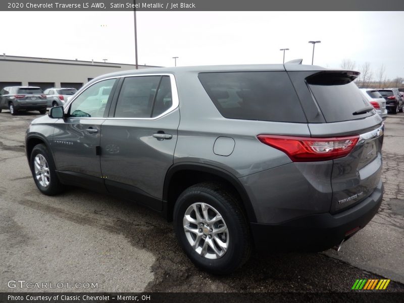 Satin Steel Metallic / Jet Black 2020 Chevrolet Traverse LS AWD
