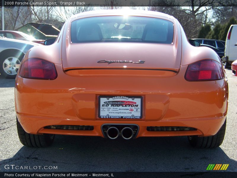 Orange / Black 2008 Porsche Cayman S Sport