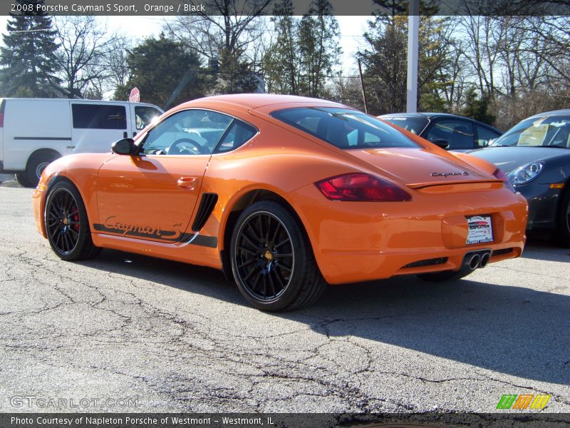 Orange / Black 2008 Porsche Cayman S Sport