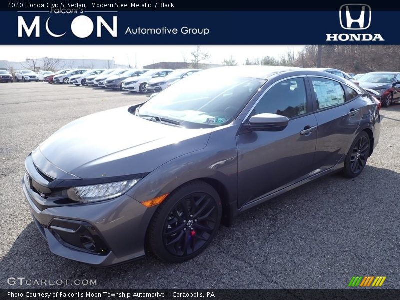Modern Steel Metallic / Black 2020 Honda Civic Si Sedan