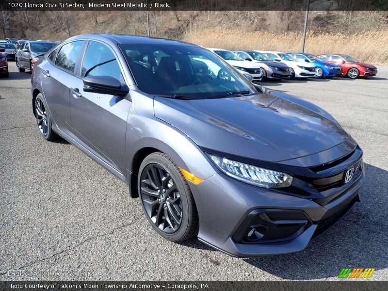 Modern Steel Metallic / Black 2020 Honda Civic Si Sedan