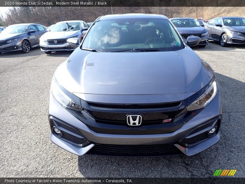 Modern Steel Metallic / Black 2020 Honda Civic Si Sedan